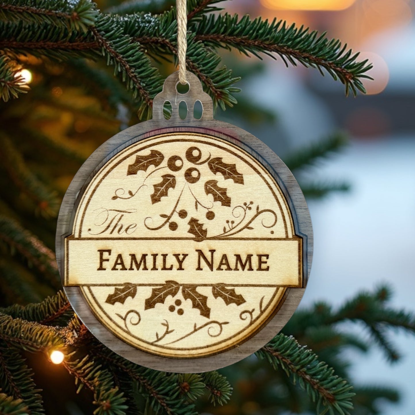 FAMILY NAME, Christmas ornament