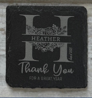 THANK YOU SLATE COASTER