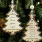 FAMILY NAMES Christmas Tree  personalised Wooden Ornament